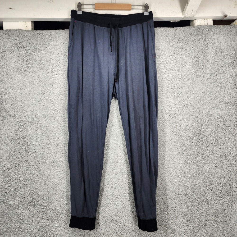Daniel Buchler Mens Gray Cotton Blend Jogger Lounge Pajama Pants Size Large‎